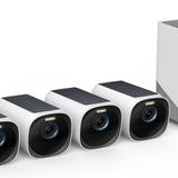 Eufy EufyCam 3 Ensemble Complet - 4 Caméras Sans Fil 4K + Station Centrale 3 avec Panneau Solaire