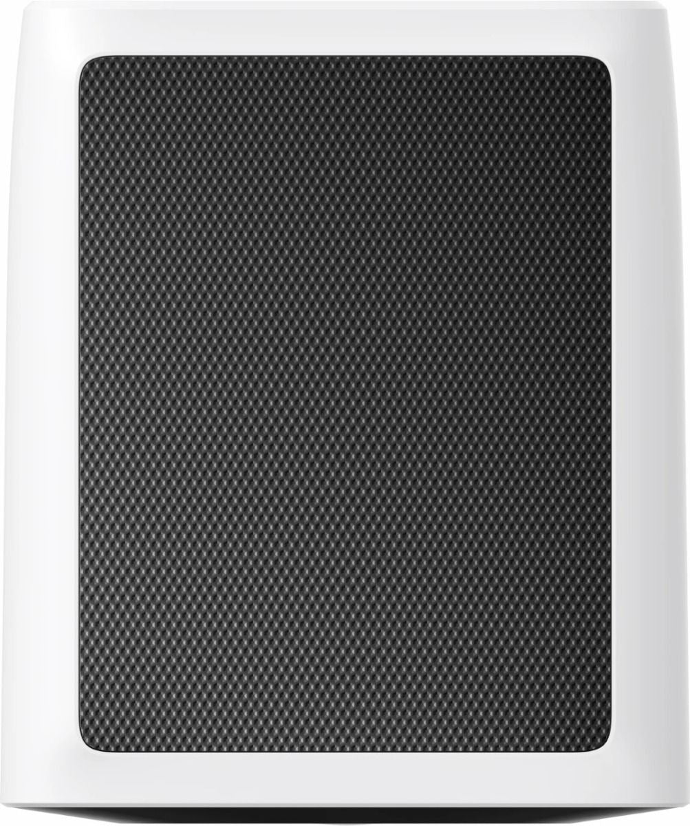 Witte Eufy S220 SoloCam beveiligingscamera met zwart zonnepaneel en strak, weerbestendig design.
