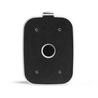 Zwarte Foscam FAB28H waterdichte lasdoos voor dome camera's met montagegaten en kabeldoorvoer.