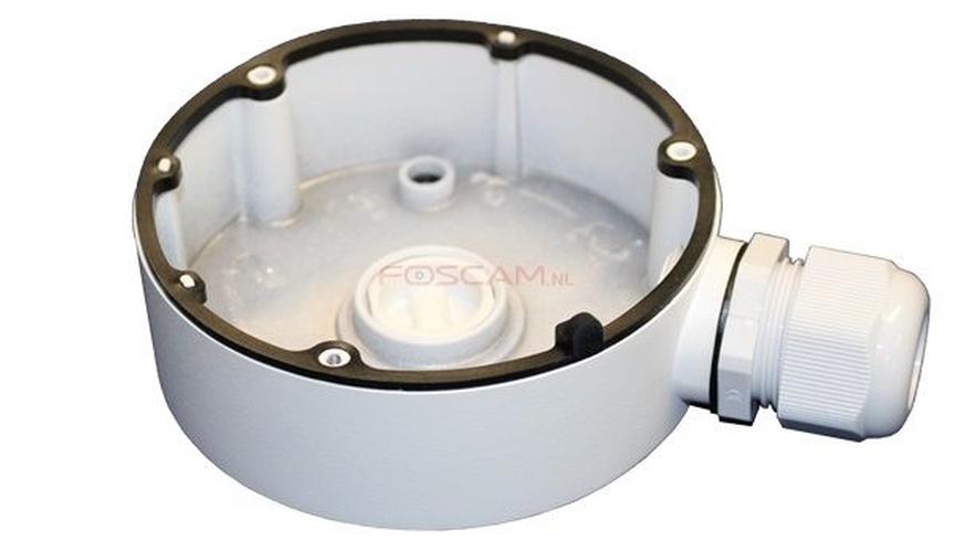 Witte Foscam FAB61 waterdichte aansluitunit van 110mm voor Foscam D2EP dome beveiligingscamera's.
