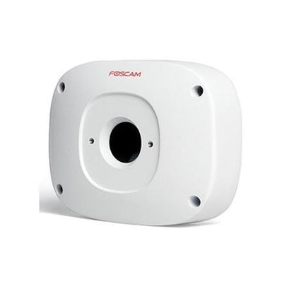 Witte Foscam FAB99 waterdichte aansluitunit voor beveiligingscamera's met montagegaten.