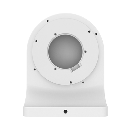 Witte Foscam FABWMB V2 muurbeugel voor T5EP en T8EP beveiligingscamera's met ronde montageplaat en strak design.