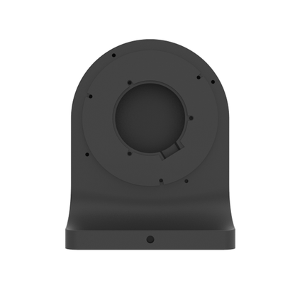 Zwarte Foscam FABWMB V2 muurbeugel voor T5EP en T8EP beveiligingscamera's met ronde montageplaat.