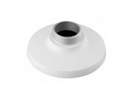 Witte Hanwha SBP-122HMW aluminium muurbeugel voor beveiligingscamera's met een compact, rond ontwerp.
