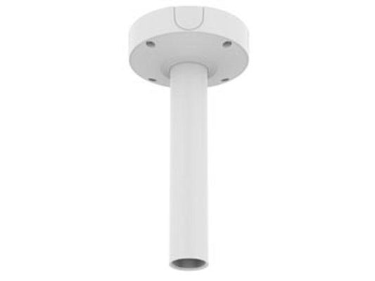 Witte Hanwha SBP-300CMW1 aluminium wandbeugel voor professionele beveiligingscamera's met ronde montageplaat.