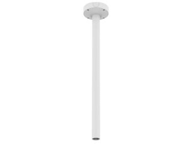 Witte Hanwha SBP-900CMW weerbestendige paalbevestigingsbeugel van 959 mm voor buitenmontage van beveiligingscamera's.