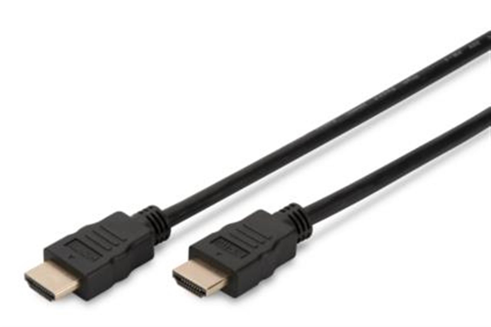 10-meter black HDMI High Speed cable with gold-plated connectors and durable male-to-male type A plugs.