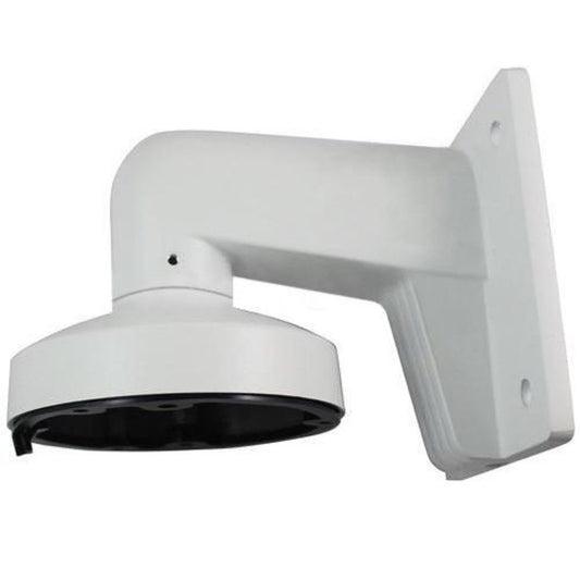 Witte aluminium muursteun voor Hikvision dome camera's met een robuust ontwerp voor wandmontage.
