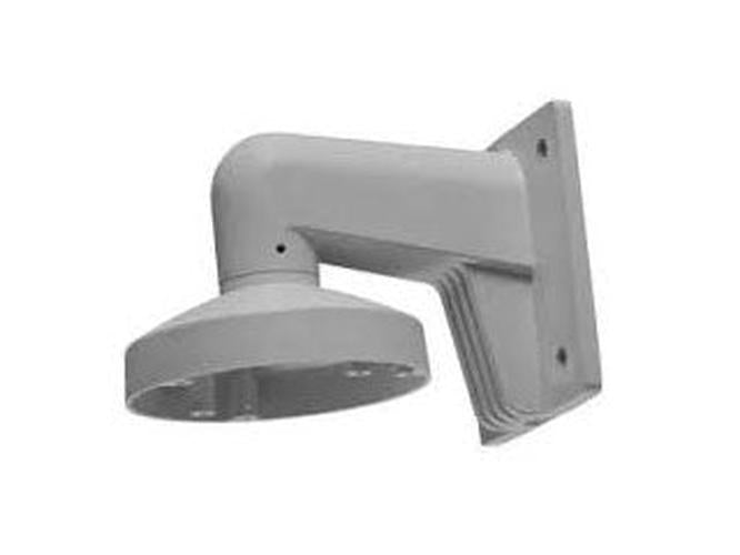Witte aluminium muurbeugel voor Hikvision dome camera's met robuust ontwerp voor wandmontage.