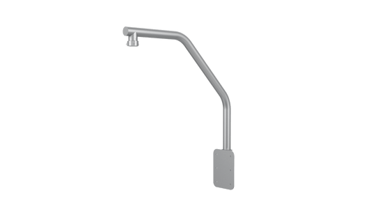 Grijze aluminium Hikvision DS-1660ZJ-P parapet muurbevestiging voor PanoVu camera's met montageplaat.