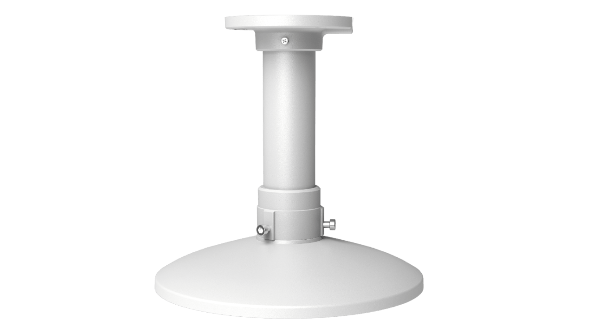 Witte aluminium hangende montagebeugel voor Hikvision speed dome camera's, 250mm diameter.