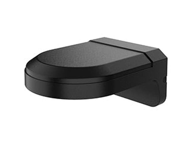 Zwarte aluminium muurbeugel voor Hikvision dome camera's met een robuust en strak design.