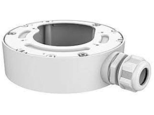 Witte aluminium Hikvision DS-2280ZJ-WA140 aansluitdoos voor dome camera's met een diameter van 140mm.