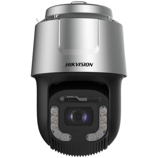 Witte Hikvision 4MP PTZ speed dome camera met 35x zoom en krachtige IR-verlichting voor professionele bewaking.