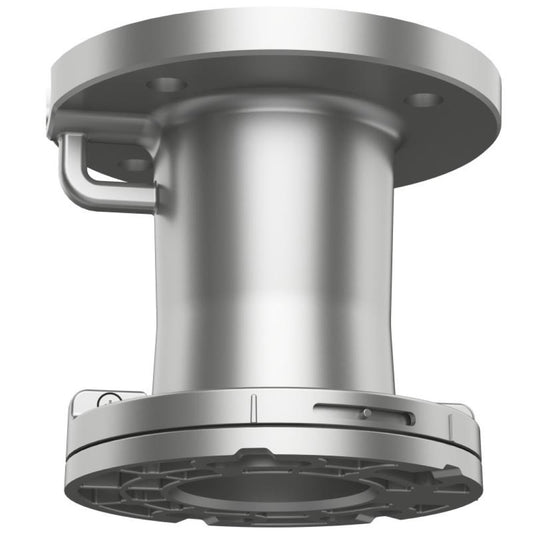 Grijze Hikvision DS-4612ZJ-PAAC aluminium hangbeugel voor beveiligingscamera's met een diameter van 117mm.