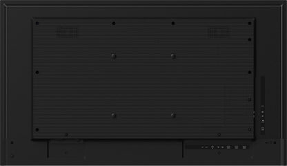 Zwarte achterkant van de 43 inch Iiyama ProLite 4K monitor met VESA-montagepunten en diverse aansluitingen.