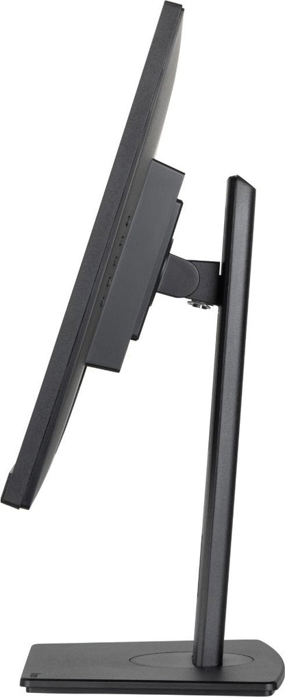 Zijaanzicht van zwarte 27 inch Iiyama ProLite monitor met ergonomische, in hoogte verstelbare voet.