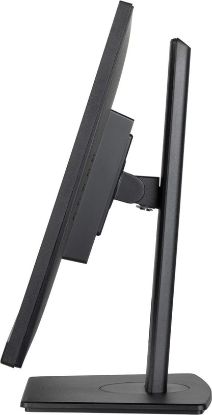 Zijaanzicht van de zwarte 27-inch Iiyama ProLite monitor met ergonomische, in hoogte verstelbare voet.