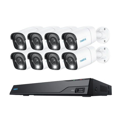 Reolink NVS16-12MB8 Bewakingssysteem - 8x 12MP PoE Camera's + 16CH NVR 4TB