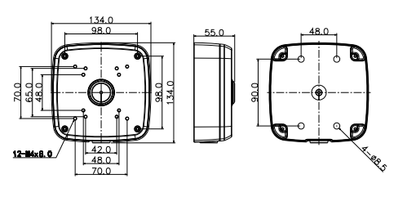 Dahua - DH-PFA121 - Mounting Box - Zwart