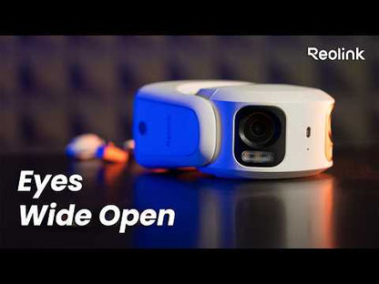 Reolink RP-PCT16MD-W 16MP PoE Dual-Lens Turret Buitencamera 180° Panoramisch Motion Track Spotlight