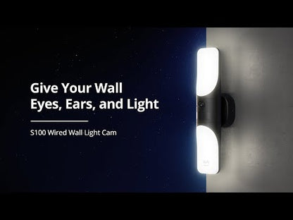 Eufy S100 Wandlamp met 2K Camera 1200 Lumen - AI Detectie Kleurennachtzicht