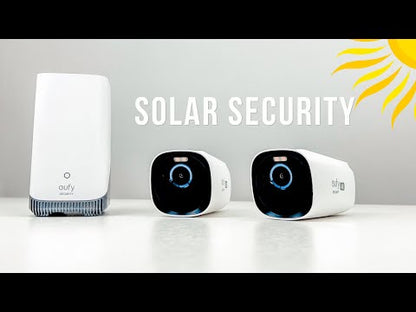 Ensemble Eufy EufyCam 3 - 2 Caméras sans fil 4K + Station centrale 3 avec Panneau solaire