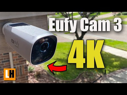 Ensemble Eufy EufyCam 3 - 2 Caméras sans fil 4K + Station centrale 3 avec Panneau solaire