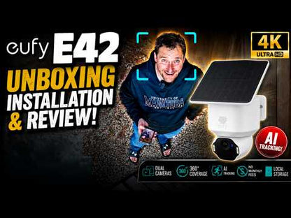 Eufy SoloCam E42 Set - 2 Draadloze 4K Camera's + Homebase 3 met Zonnepaneel