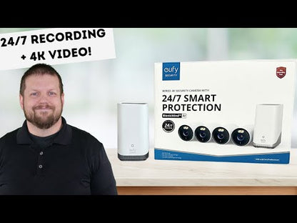 Ensemble complet Eufy E330 WiFi - 4 caméras filaires 4K + Station centrale 3 + Disque SSD 1 To