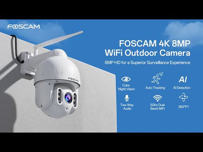 Foscam SD8EP - 8MP Stromversorgung über Netzwerkkabel - 4-fach Zoom Schwenk-Neige-Zoomkamera