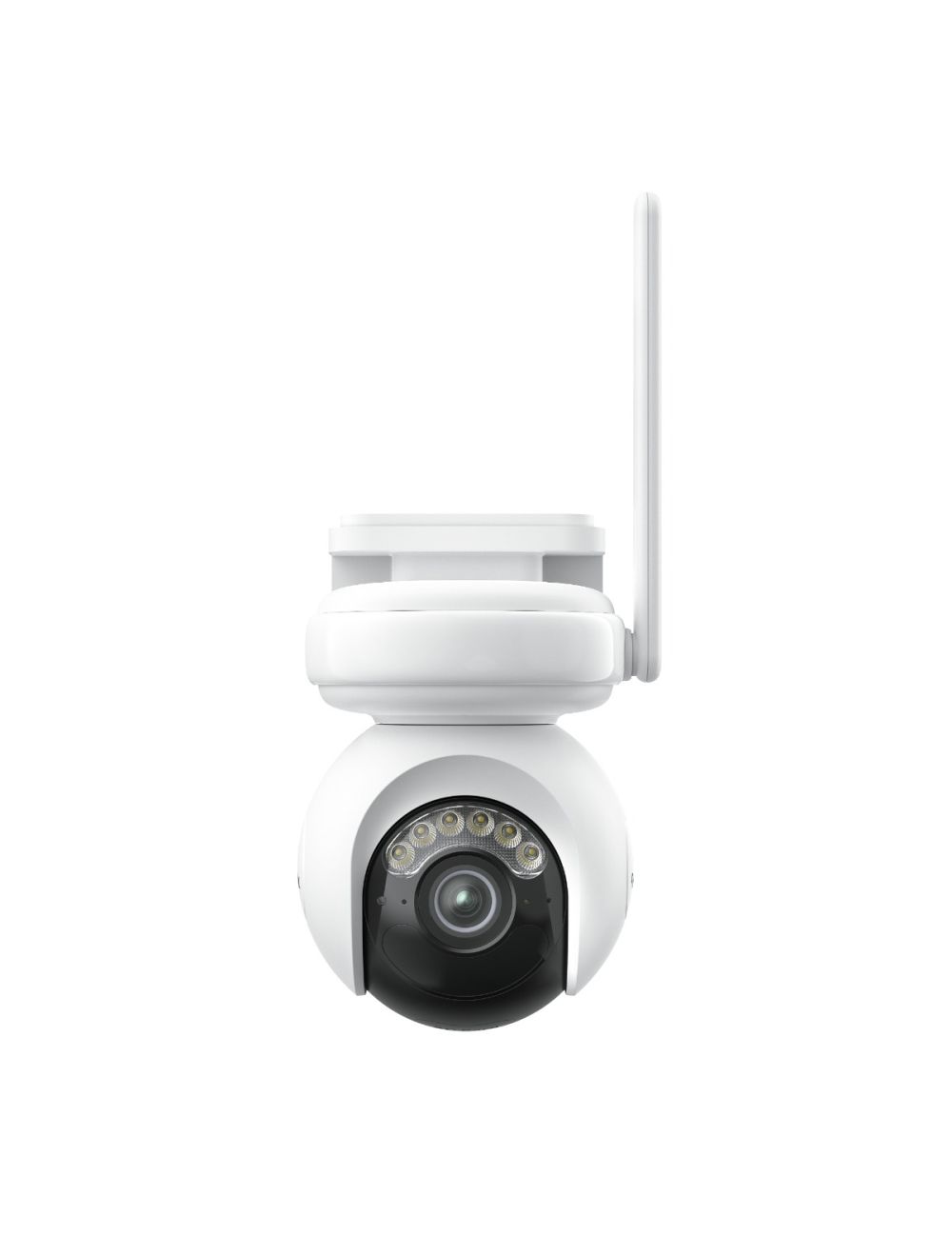 Witte Reolink G650 4G PTZ-beveiligingscamera met 2K-lens, ColorX-nachtzicht en externe antenne.