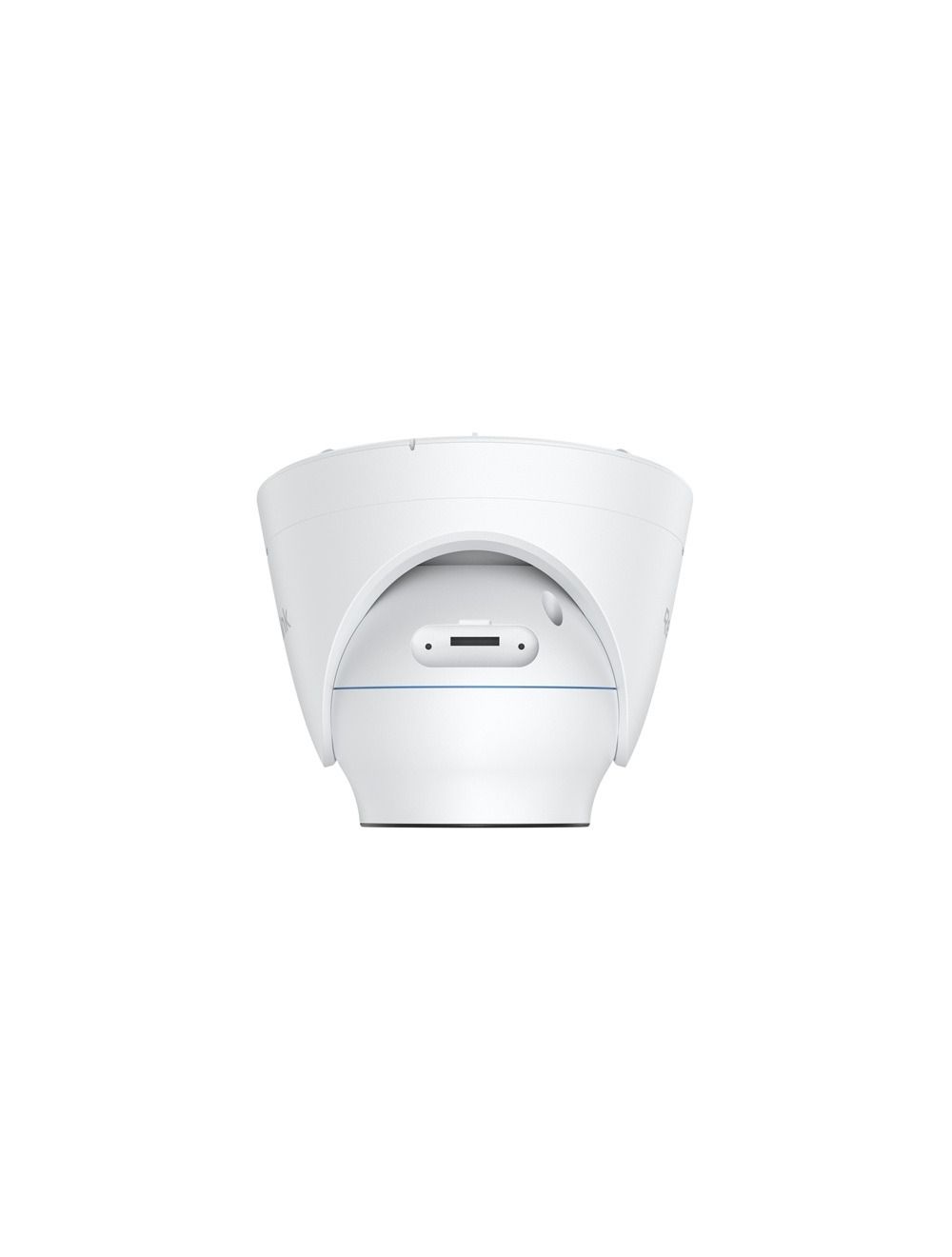 Witte Reolink P335X 4K PoE beveiligingscamera met ColorX nachtzicht en compact koepelontwerp.