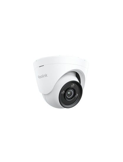 Witte Reolink P335X 4K PoE dome-beveiligingscamera met ColorX-lens voor kleurrijk nachtzicht.