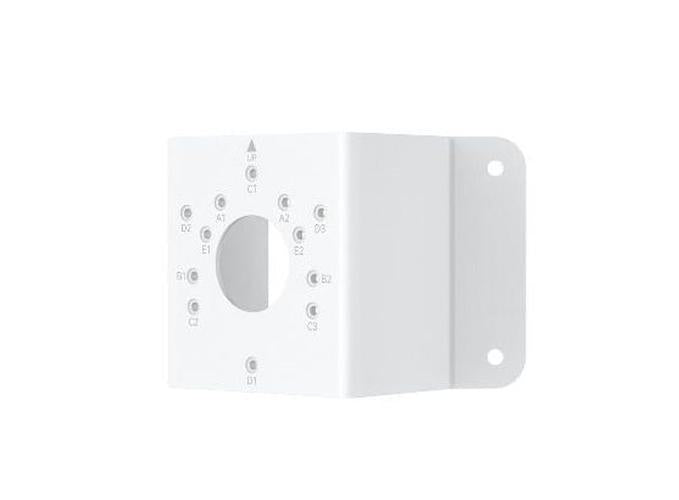 Witte Reolink RLA-BKC1 hoekbeugel voor beveiligingscamera's met montagegaten voor flexibele installatie.