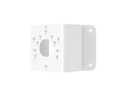 Witte Reolink RLA-BKC1 hoekbeugel voor beveiligingscamera's met montagegaten voor flexibele installatie.
