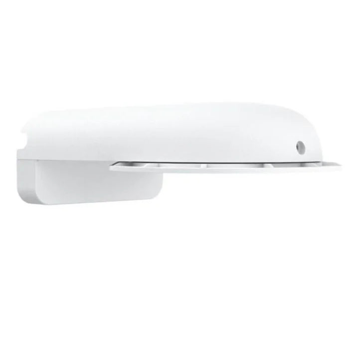 Witte Reolink RLA-BKW4 wandmontagebeugel met kabelmanagement voor een nette installatie van beveiligingscamera's.