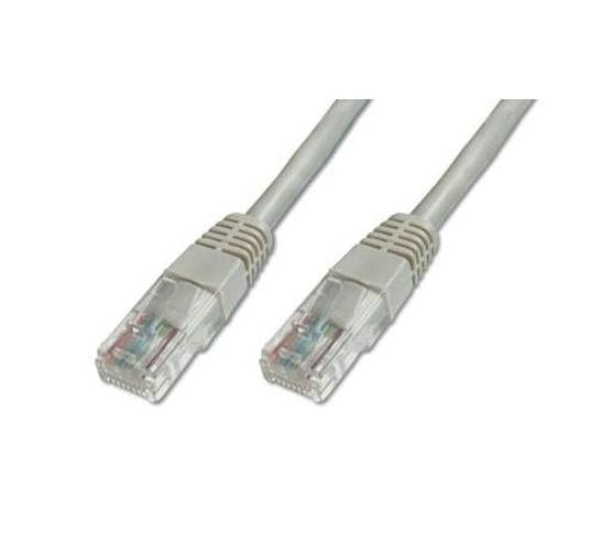 Grijze 20 meter UTP CAT6 netwerkkabel met RJ45 connectoren voor PoE IP-camera's.