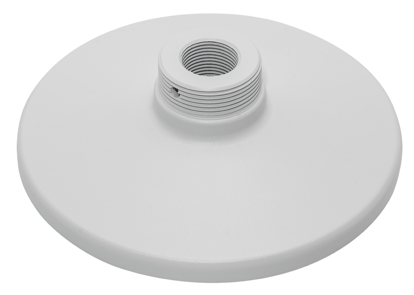 Witte ronde Vivotek AM-520 montageadapter met 180mm diameter voor dome beveiligingscamera's.