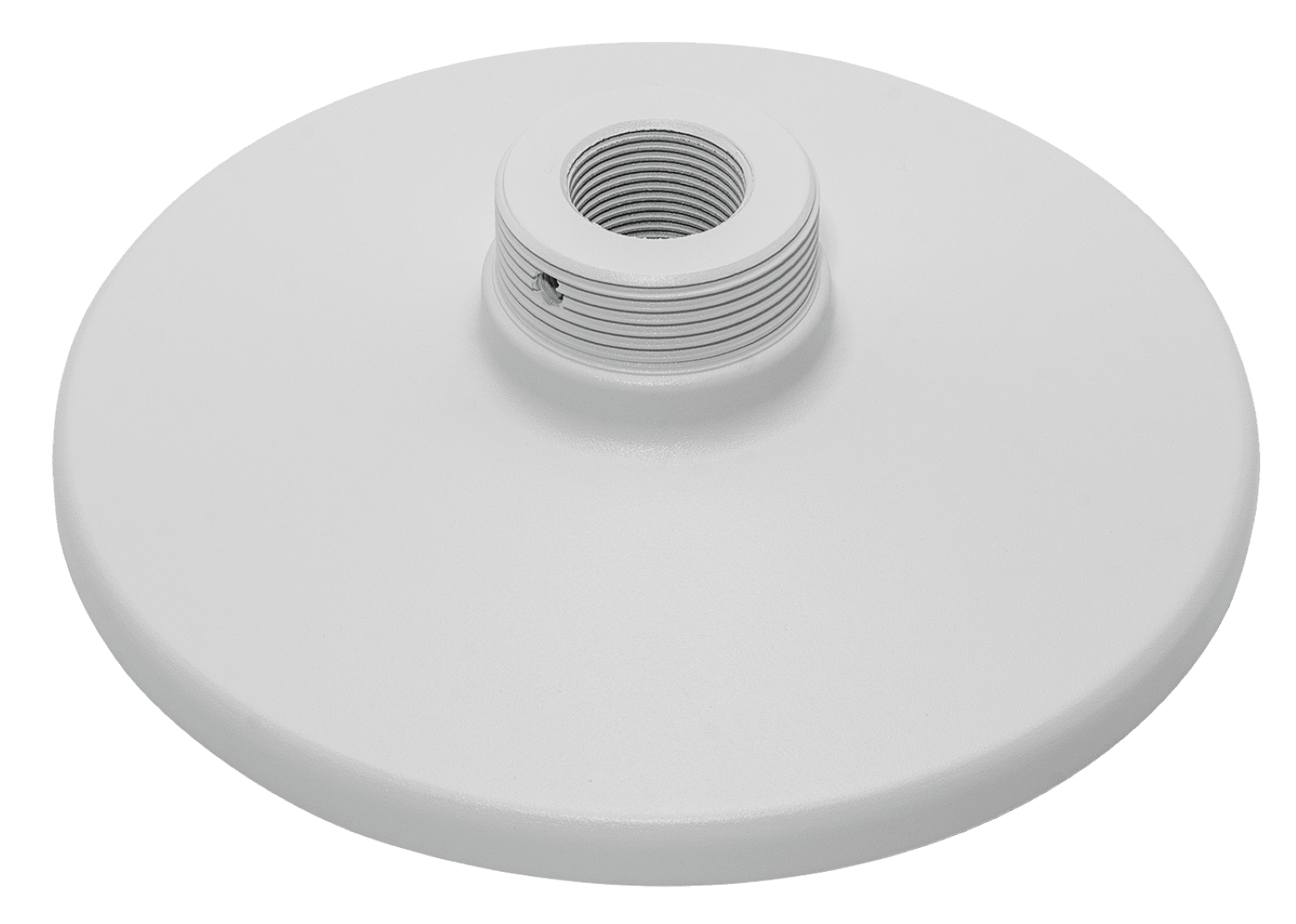 Witte ronde Vivotek AM-520 montageadapter met 180mm diameter voor dome beveiligingscamera's.
