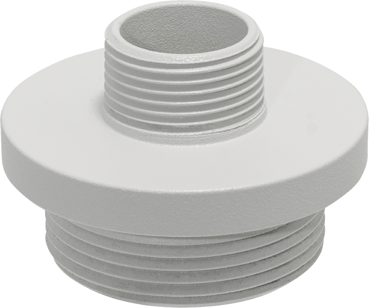 Witte Vivotek AM-522 ronde montageadapter van 60mm voor dome beveiligingscamera's met schroefdraad.