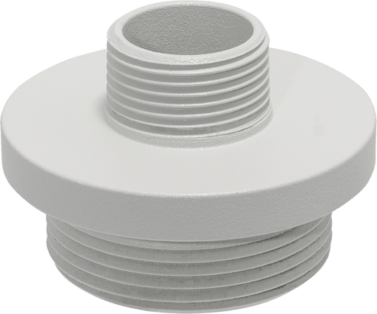 Witte Vivotek AM-522 ronde montageadapter van 60mm voor dome beveiligingscamera's met schroefdraad.