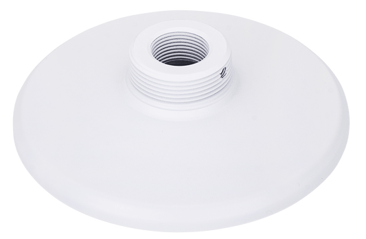 Witte Vivotek AM-525 ronde montageadapter met schroefdraad voor dome camera's, diameter 155mm en hoogte 42mm.