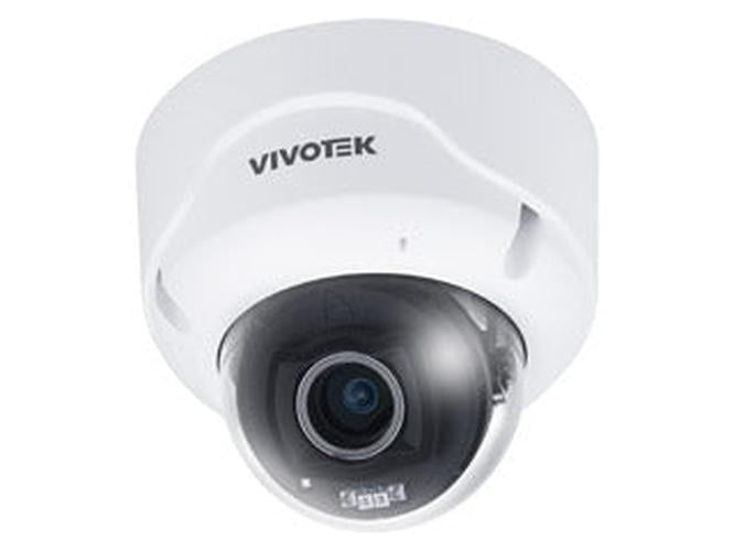 Witte Vivotek FD9389-EHTV-V3 5MP dome beveiligingscamera voor buiten met varifocale lens en IR-nachtzicht.